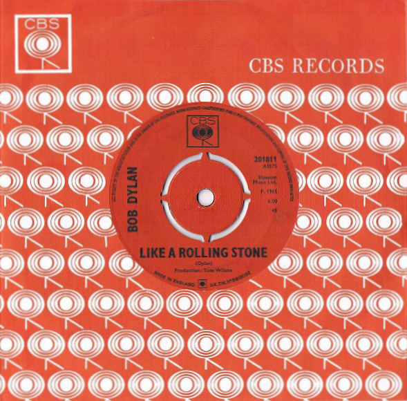 "Like A Rolling Stone" UK single in sleeve